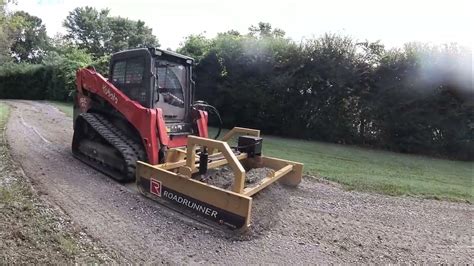 road runner skid steer grader|driveway maintainer for skid steer.